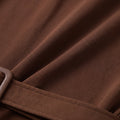 Bristol Mini Dress | Brown Stretch Jersey, Off Shoulder Party Dress for Women