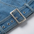 Celeste | Halter Denim Dress