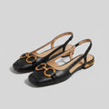 Celia slingback flat black - front