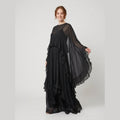 Cindy chiffon maxi dress black on model
