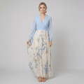 Clara floral print chiffon maxi dress