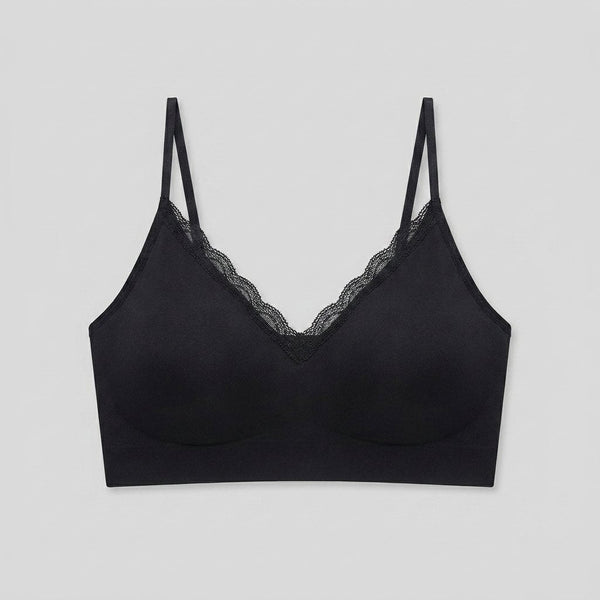 Cleo Crossover Bra black lace front