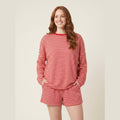 Cleo striped shorts set red