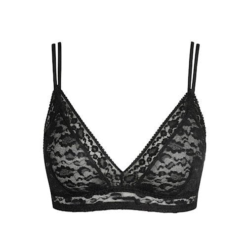 Cleo Wireless Bralette animal lace black front