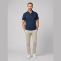 Cobalt | Men's Polo Shirt Breathable Linen, Classic Fit
