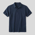 Cobalt | Men's Polo Shirt Breathable Linen, Classic Fit