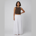 Coco crop tank dark brown