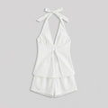 Cora | Backless Halter Set 100% Cotton, Regular Fit
