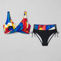 Multicolor bikini set front flat-lay