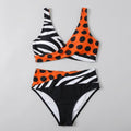 Orange bikini set front flat-lay