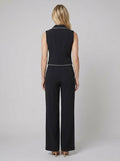 Cora Blazer Set for Women | Regular Fit, Contrast Piping, Slight Stretch