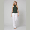 Cora Crisscross Tank dark green