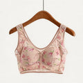 Cora floral bra nude