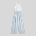 Cora | Tank Top and Pants Set Breathable Cotton, Striped Design