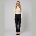 Cora crossover-collar top apricot on model