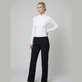Cora crossover-collar top white on model