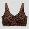 Leopard print wireless bra flat-lay