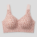 Light leopard print wireless bra flat-lay
