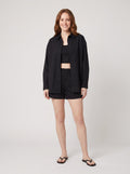 Cynthia summer set black three-piece on model