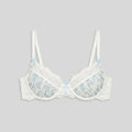 Dahlia Balcony Bra floral chiffon front flat-lay
