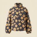 Daisy Oversized Sweater | Ultra-Soft Sherpa Fleece, Boho Floral Design