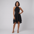 Dakota halter ruffle dress black