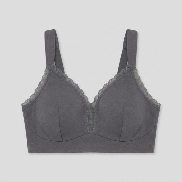 Dali Lace Bralette charcoal front flat-lay