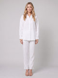 Dani white blouse front on model