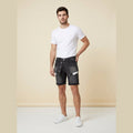 Dapper denim shorts black