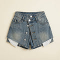 Dapper | Denim Shorts Relaxed Fit, Button Pocket Design for Men