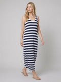 Dewey | Maxi Dress Nautical Stripe, Jersey Fabric for Summer
