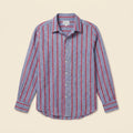 Eli | Women's Top Italian Linen, Relaxed Fit, Textured Stripe Design
