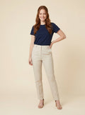 Elise everyday cotton tee navy on model