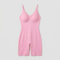 Pink seamless body shaper flat-lay