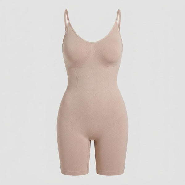 Skin nude seamless body shaper flat-lay