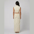 Elysia | Women's Co Ord Set Elegant Two Piece Maxi Skirt and Crop Top with Ruffles