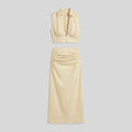 Elysia | Women's Co Ord Set Elegant Two Piece Maxi Skirt and Crop Top with Ruffles