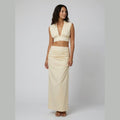 Elysia | Women's Co Ord Set Elegant Two Piece Maxi Skirt and Crop Top with Ruffles