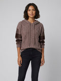 Elysia hooded sweater brown front