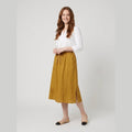 Elysia linen A-line skirt yellow