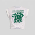 Elysian | Graphic Tee Soft Cotton Blend, Knot Hem Design