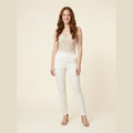 Elysian corset jumpsuit ivory front on model