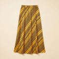 Elysian Maxi Skirt | Satin, Geometric Print for Women, Ankle-Length Long Skirt