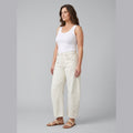 Elysian wide-leg jeans white on model