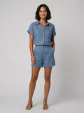 Felicity linen set dusty blue