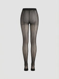 Feline sheer tights black back-seam front