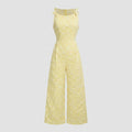 Fiora | Jumpsuit Women Textured, Elegant Sleeveless with Bow Detail