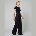 Fiora wide leg trousers black
