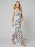 Fleur | Maxi Dress Floral Print, Irregular Hem, 100% Rayon