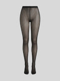 Fran sheer sparkle tights black front
